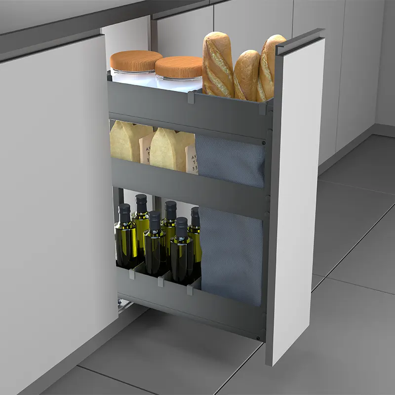 Metal bread basket kitchen storage organizer