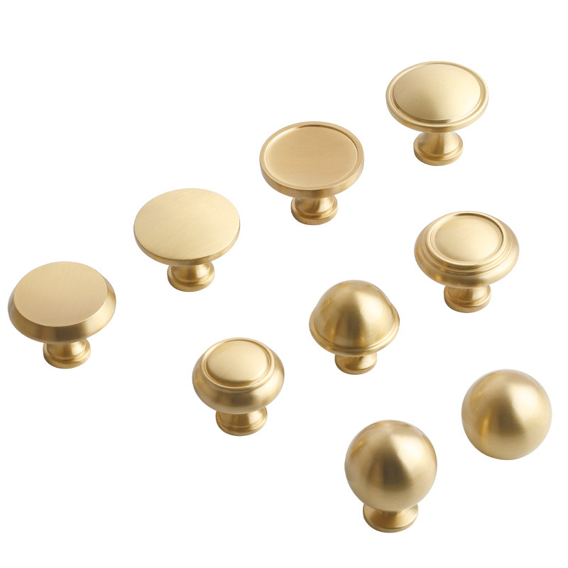 Brass round drawer pulls