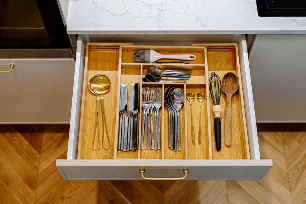 wooden cutlery tray