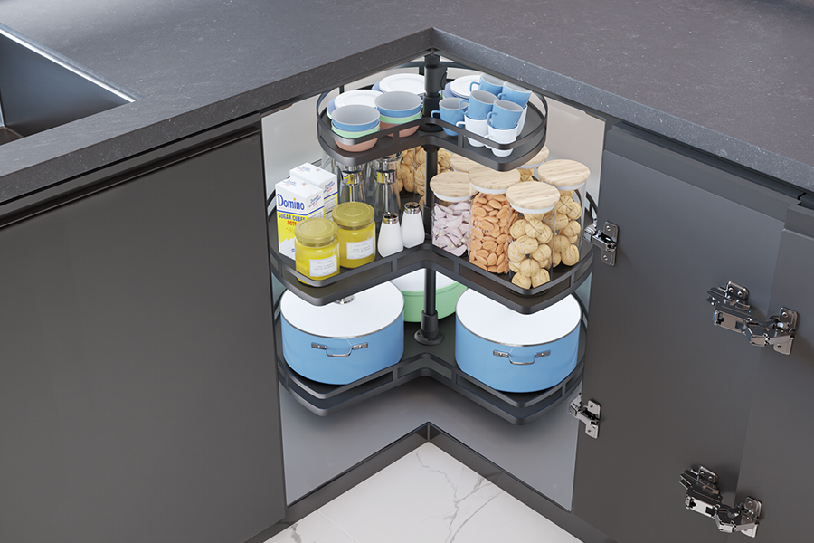 3 tiers lazy susan
