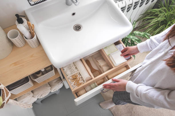 how to organize under kitchen sink